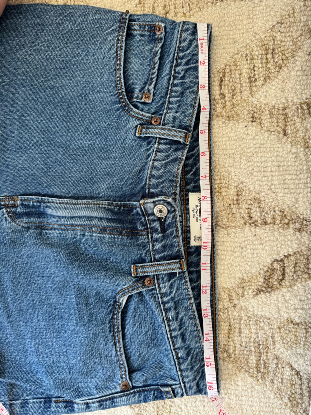 Abercrombie & Fitch The Taper Jean High Rise Women’s Size 31 / 12R Like New - Picture 7 of 10